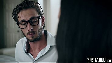 Big tits skinny Latina beauty silences a colleague by riding him