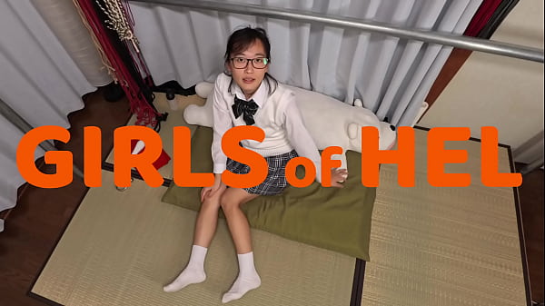 White panties in Asian stepdaughter’s mouth as she masturbates