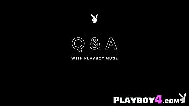 Big tits MILF pornstar Angela White enjoys striptease and curvy babe posed for Playboy