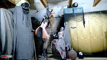 Halloween Frenzy: Terry in Freaky Rabbit Costume Fucks Hard Belgian Witch Alice Maze