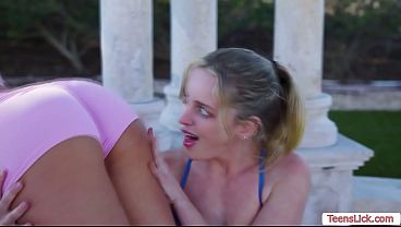 Lesbian trainer eats her clients pussy after session