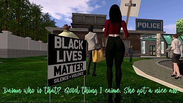 Second Life Black man fucks asian woman Black history month special