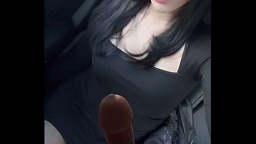 Some guy’s Latina gf giving my cock a Sloppy Blowjob Deepthroat