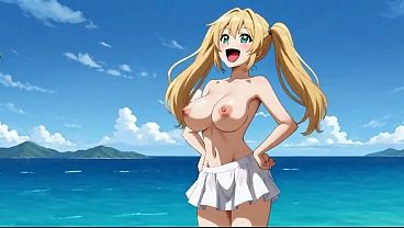 Beach Blonde Blowout: Elsa’s Sandy Suck and Fuck Fest AI Generated