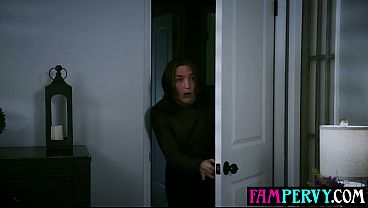 Big boobs curvy step aunt catches and fucks peeping pervert stud