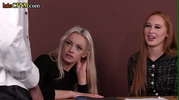 CFNM group IR cockwanking action by femdom greedy babes