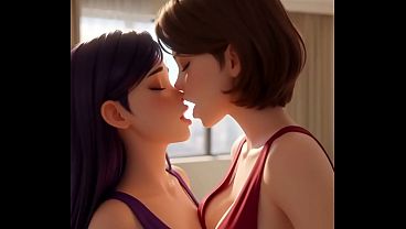 Helen parr x Violet parr lesbian compilation 2 (AI Generated)