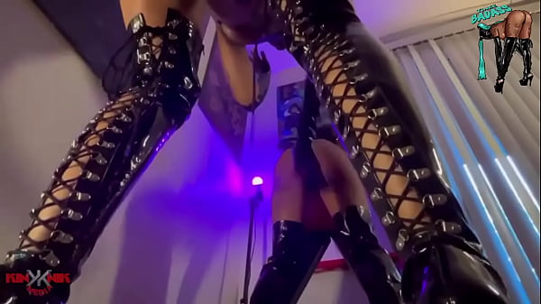 Latex Lezdom rubber slut BDSM Barbie begs for more