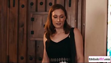 Lesbian stepdaughter rims then fucks stepmom with butt plug