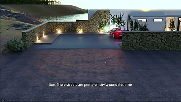 Simon Follows Sue for a Better View & Ends Up Trapped in a Ruthless Car Sex Night (3D)