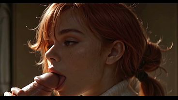 The Third Corners : Redhead Gets Her Huge Ass Pounded Raw While Husband Watches From Behind The Door – [AI]