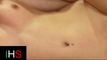 Wonderful blonde girl with light eyes fucks and takes cumshot on her ass