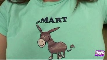 Before having her huge natural tits covered in cum Alanna Ackerman bangs in every position