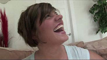 brunette teen gets big black cock for her mouth and pussy