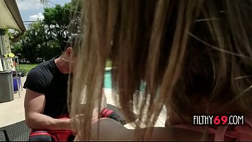 French stepsister climbs on top and stretches her pussy out with her stepbro’s fat cock – Valentina Dolce