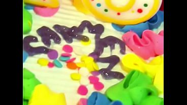 Latina teen gave herself a hard cock for her 18th birthday.