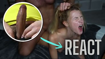React: INCREDIBLE SCREAMING AND SHAKING ORGASMS – Skinny Teen OBLITERATED As Cum Runs Down Her Face