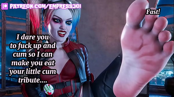 Femdom Hentai JOI: Worship Harley Quinn’s Feet and be CUCKED
