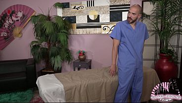 Oily massage turns into hot spa pounding