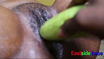 I was very horny using my cucumber before a lucky sweet BBC satisfied me with hardcore banging