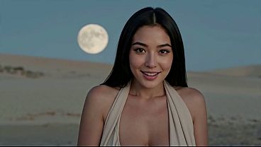 ourdream | POV: Petite Vietnamese Trang’s Supermoon Desert Cumshot