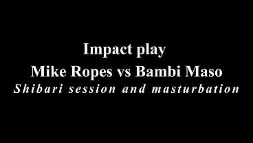 Rope session Vol 2 with extra impact and dildo fucking. Bambi Maso and Mike Ropes