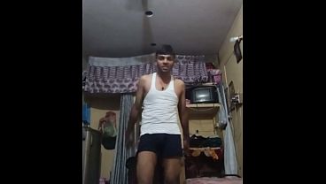 Solo boy showing pussy and bum