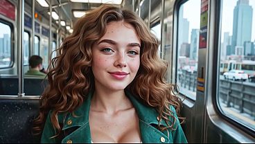 French girl gets fucked in the New York subway – AI Interactive Video