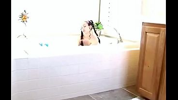 Sexy skinny solo brunette toys her pussy – Tiny Tabby